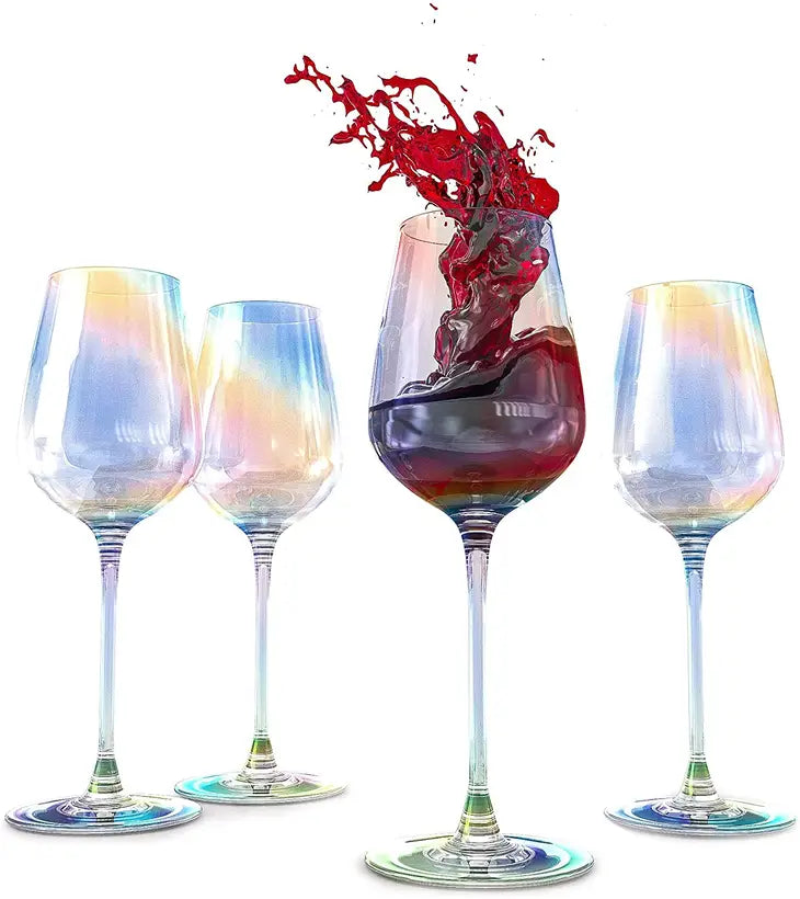 Iridescent Radiance Wine Glass