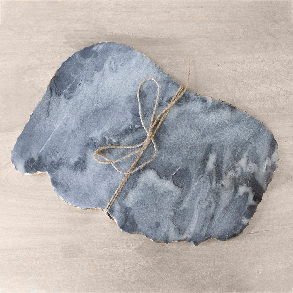 Gold Leafed Grey Marble Cheese Board