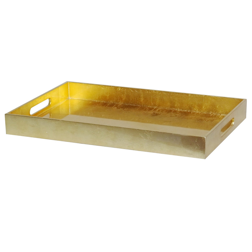 Gold Leaf Lacquer Rectangle Tray