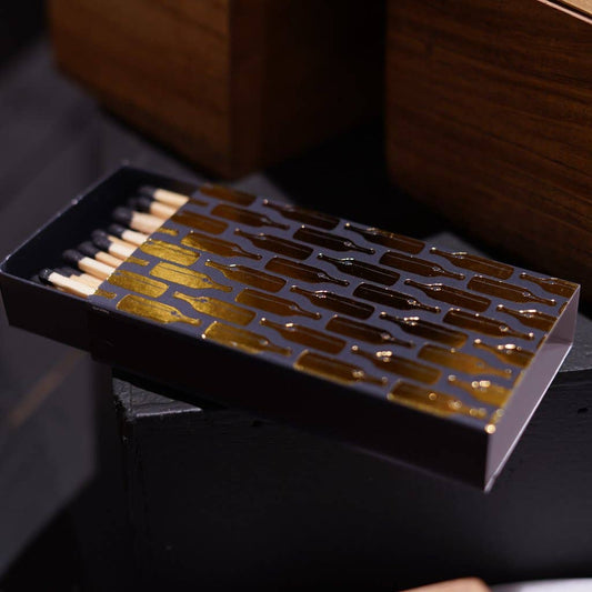 Gold Foil Bottle Matchbox