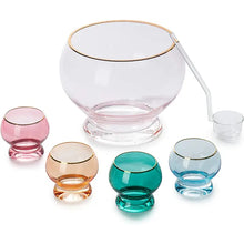 Load image into Gallery viewer, Colorful Punch Bowl &amp; Glasses Set
