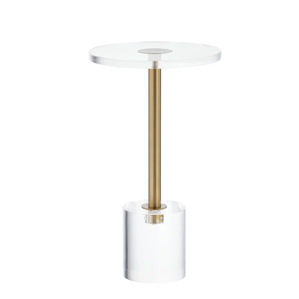 Arya Lucite and Brass Table