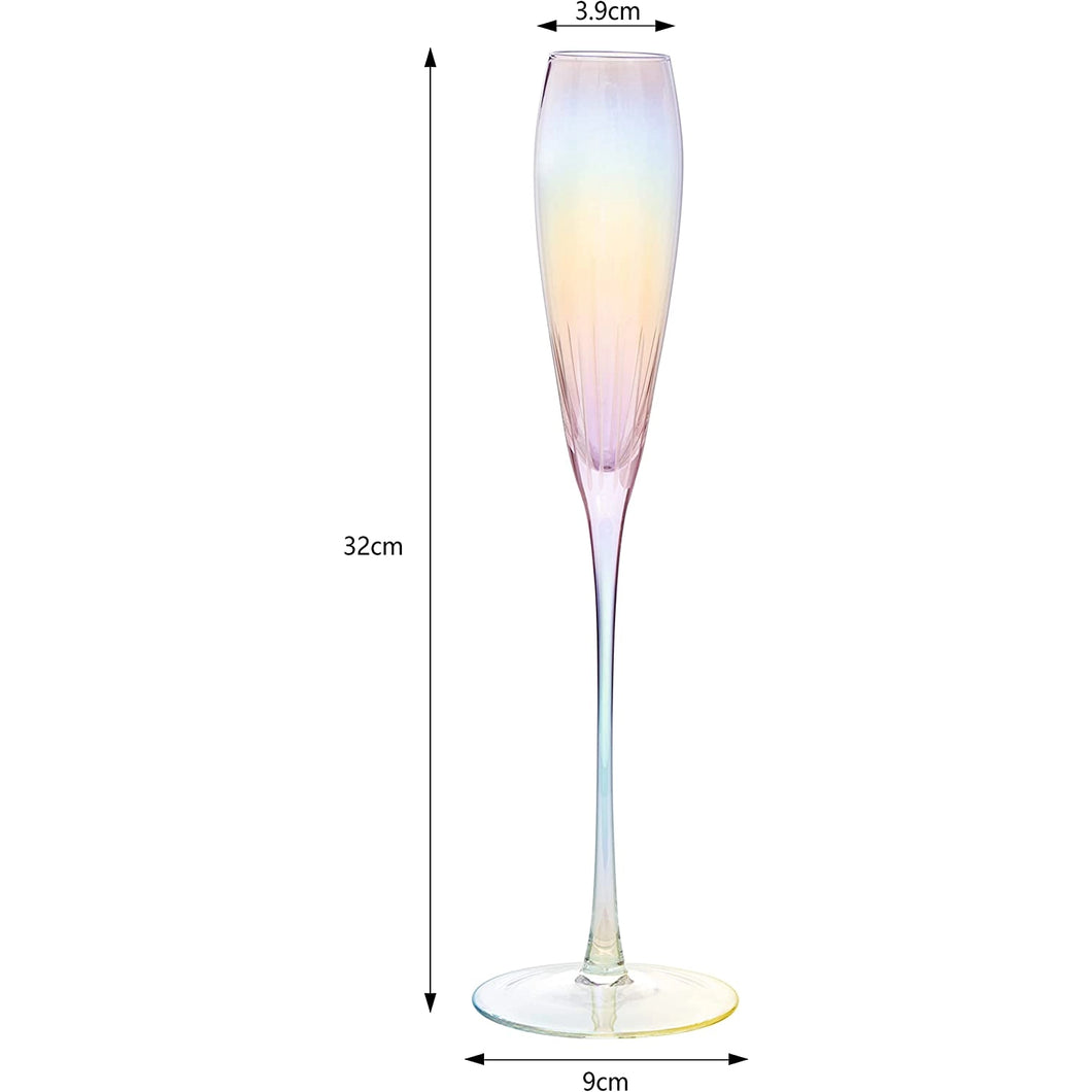 Tall Champagne Flute (Iridescent)
