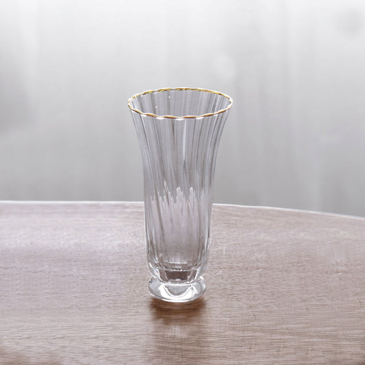 Audrey Stemless Flute w/ Gold Rim