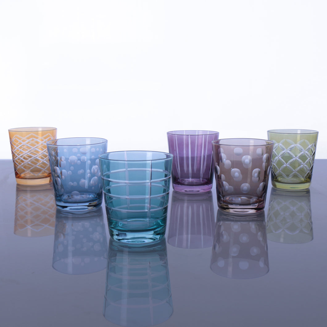 Carved Double Old Fashioned Glass