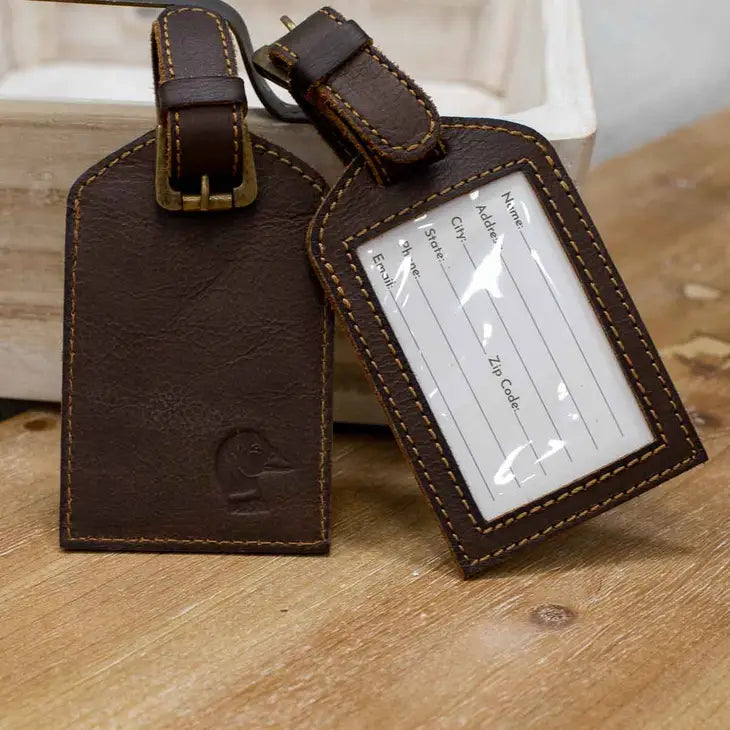 Leather Luggage Tag - Duck Head