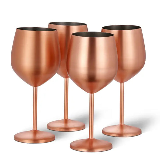 Matte Rose Gold Wine Glass