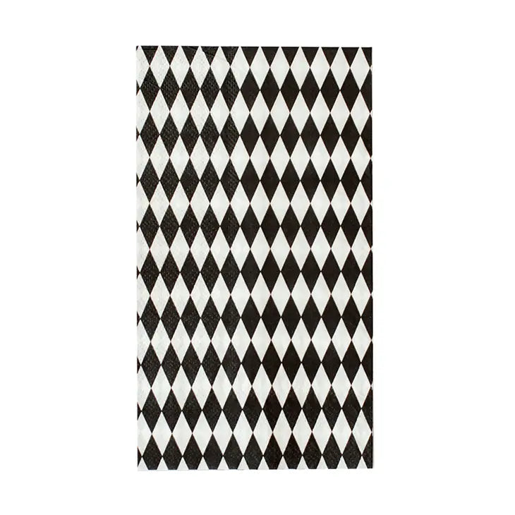 Black & White Diamond Guest Napkins