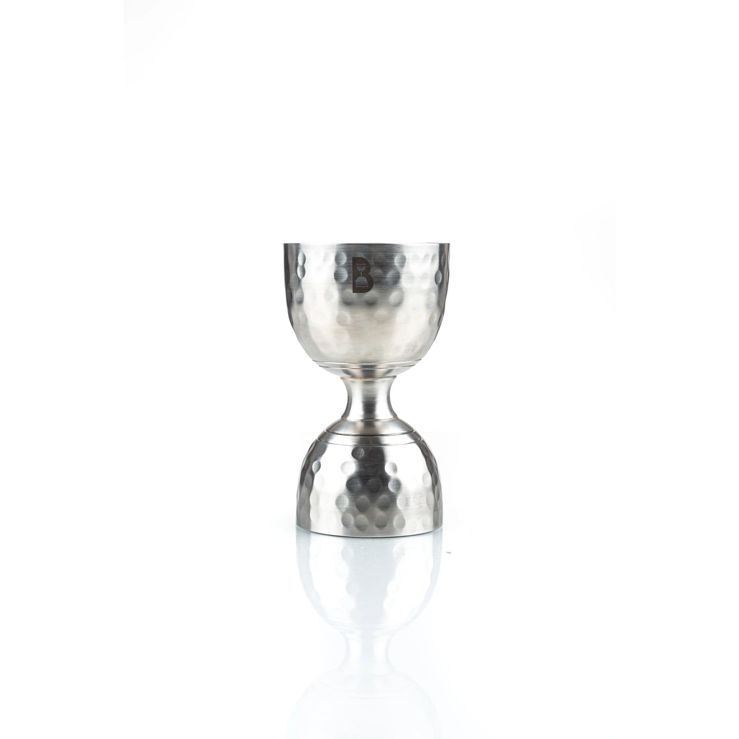 Bell Jigger - Hammered Brushed Steel