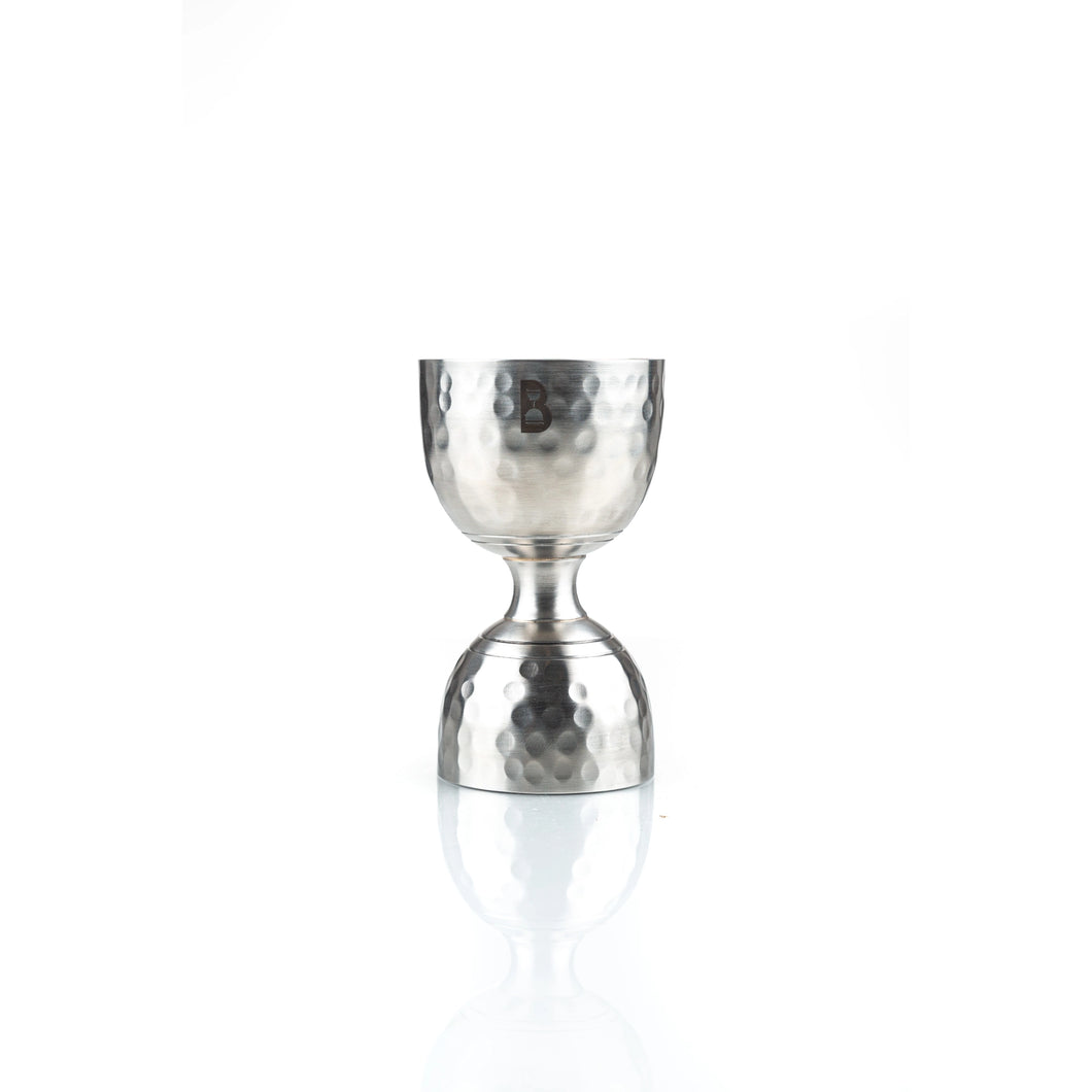 Bell Jigger - Hammered Brushed Steel