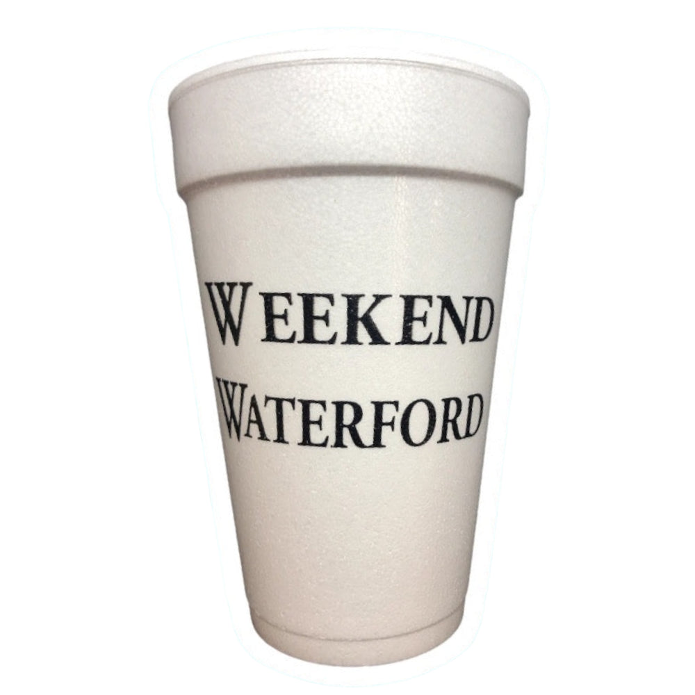 Weekend Waterford Foam Cups