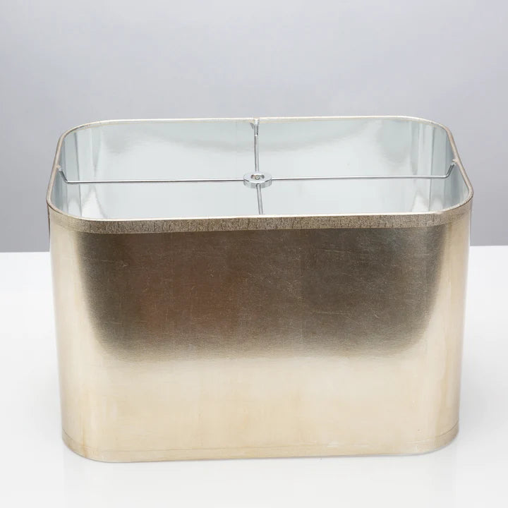 Rectangle Antique Silver Foil Lampshade 14x9x9