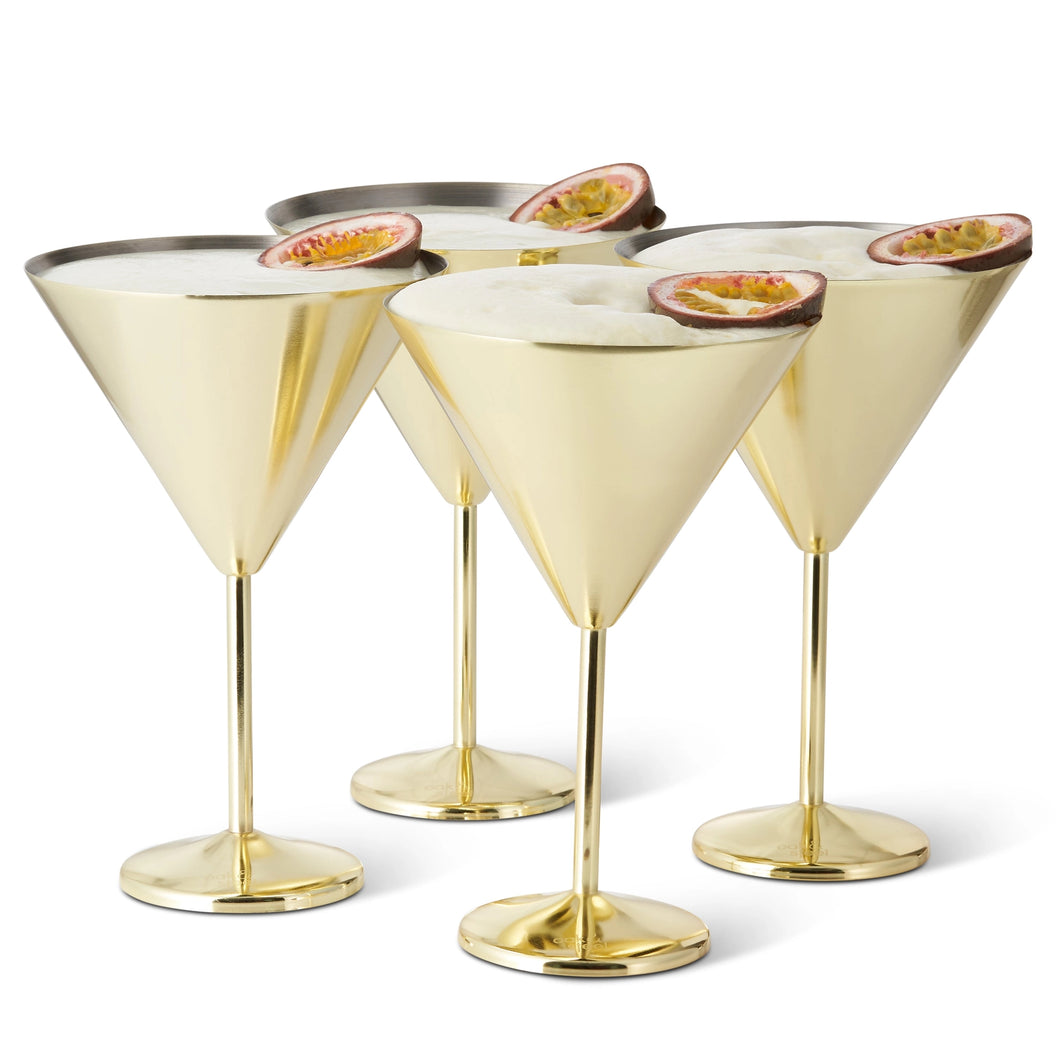 Matte Gold Martini Glass