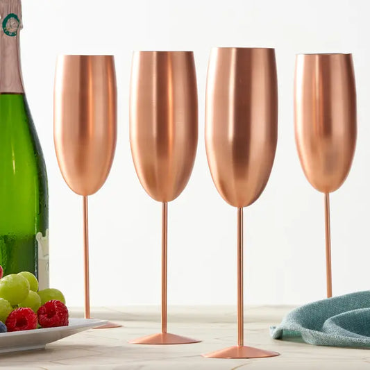 Matte Rose Gold Champagne Flute