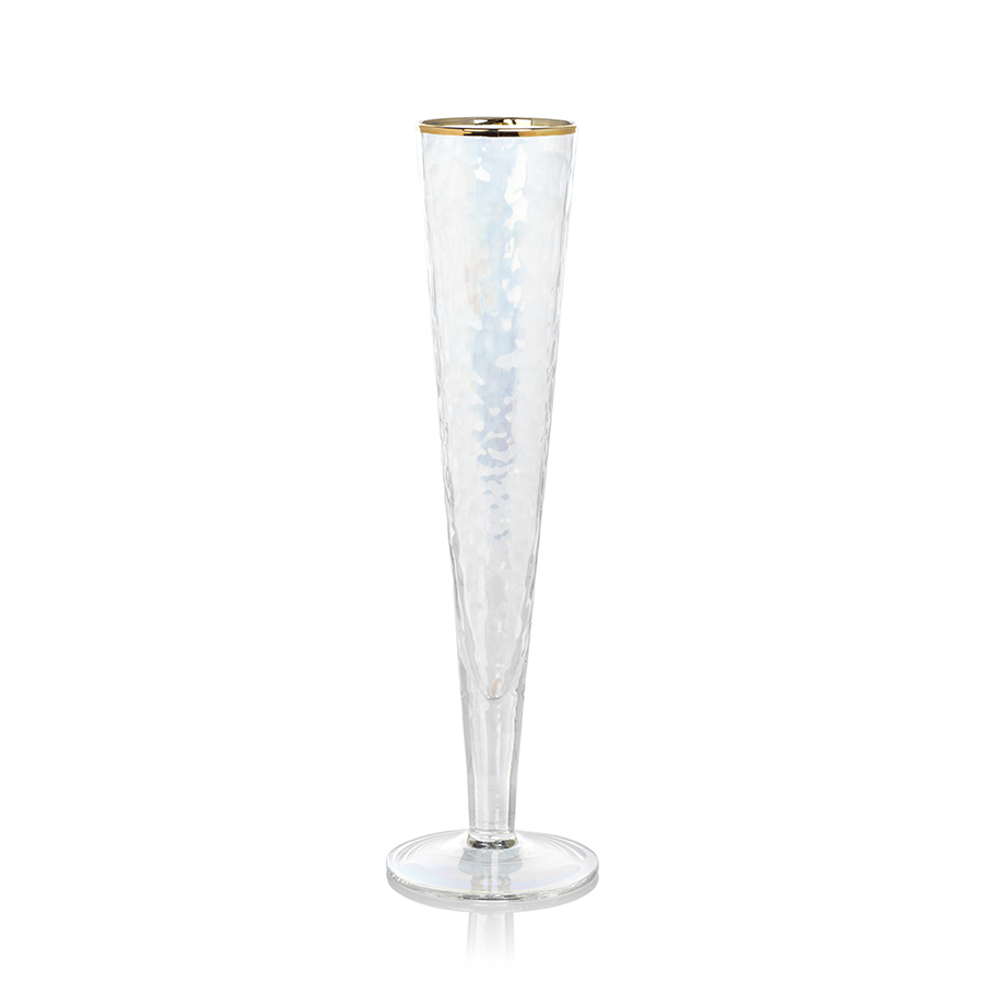 Aperitivo Champagne Flute - Luster w/ Gold Rim