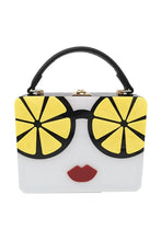 Load image into Gallery viewer, Lemon Glasses Acrylic Square Clutch Bag
