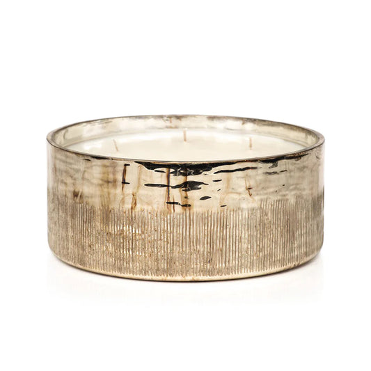 Siberian Fir 6 Wick Candle - Gold Glass