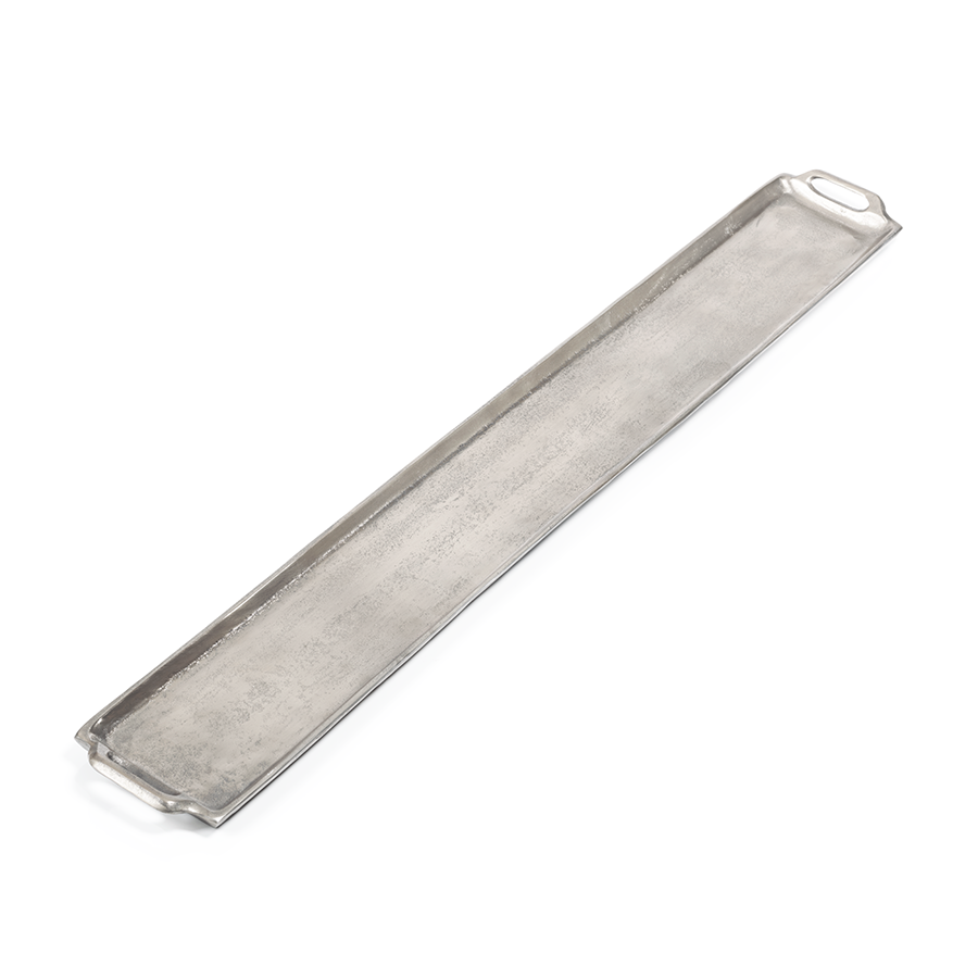 Silver Textured Rectangle Tray