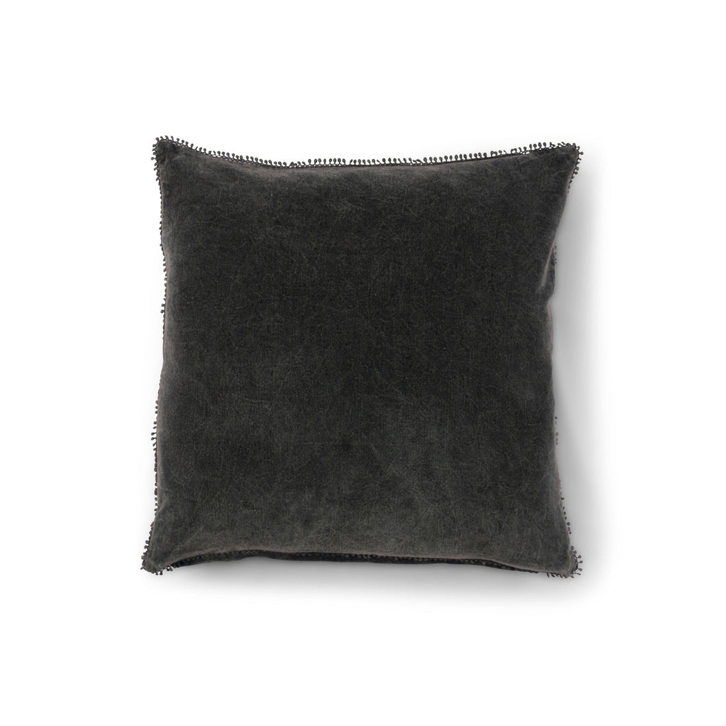 Pine Velvet Pom Pom Pillow