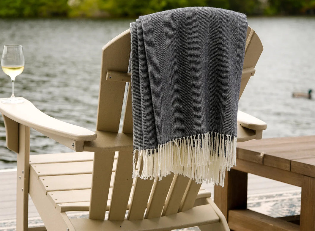 Cotton Blend Basketweave Throw