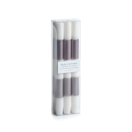 Pink Stripe Taper Candles