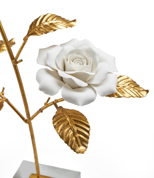 Rose on Crystal Block