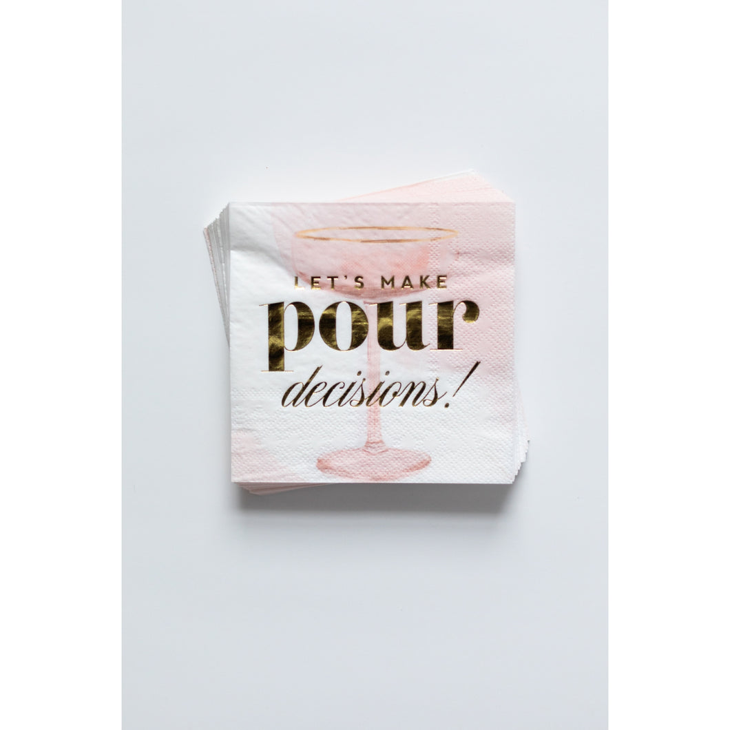Let's Make Pour Decisions Cocktail Napkins