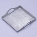 Silver Textured Square Mini Tray