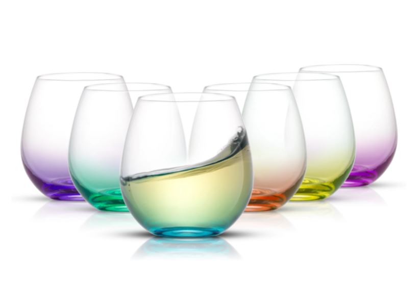 Stemless Colorful Wine Glass
