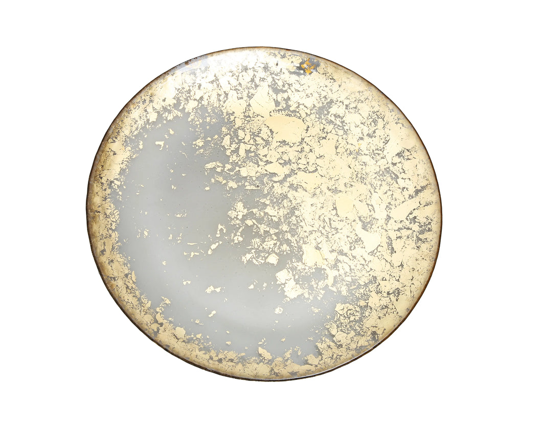 Smoked Glass Charger w/ Scattered Gold - Set of 4