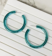 Load image into Gallery viewer, Metallic Shine Hoops
