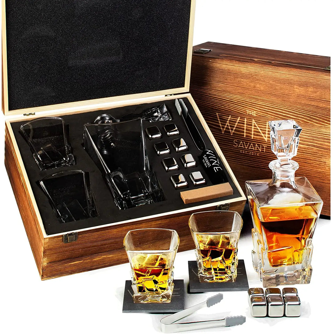 Whiskey Decanter Set with Gift Box