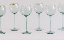 Load image into Gallery viewer, Gold Rimmed White Wine Glass
