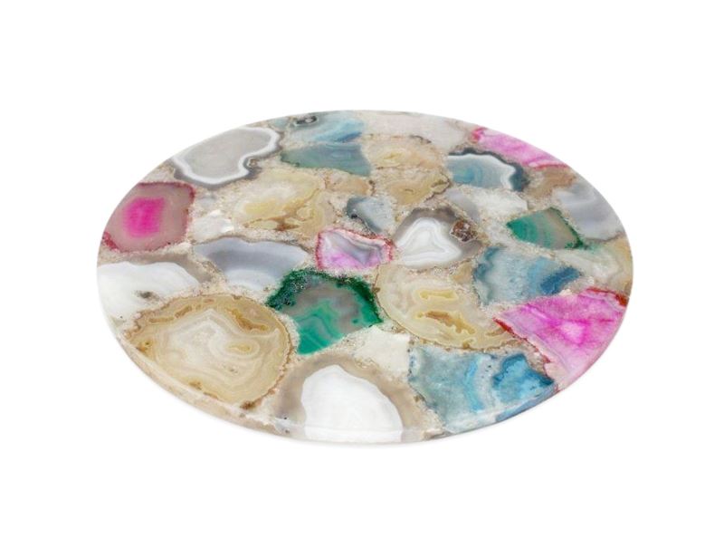 Round Mixed Agate Platter