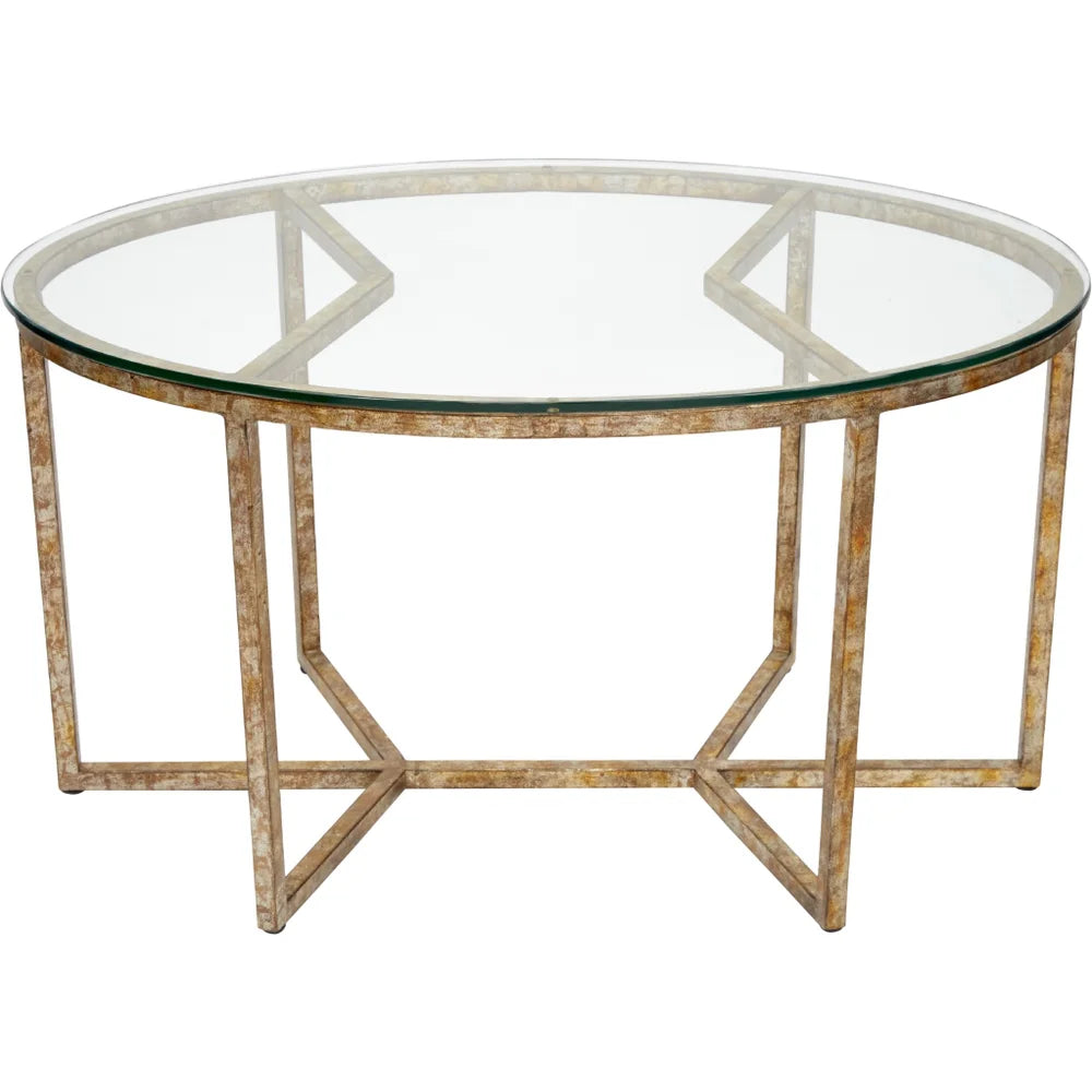 Winston Champagne Gold Oval Coffee Table