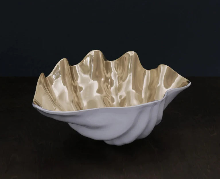 Harriet Shell Large Bowl (White)