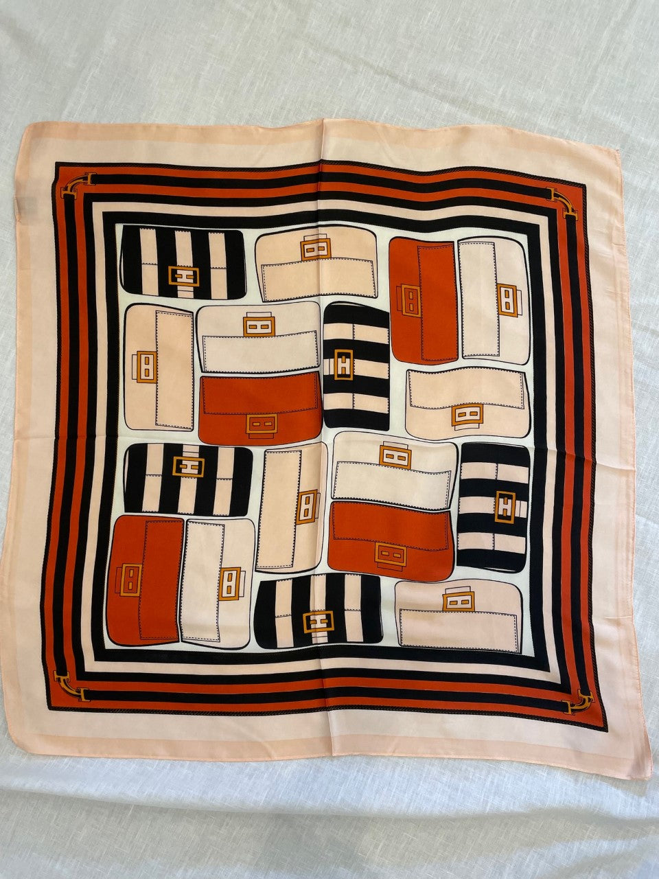 Peach Clutch Scarf