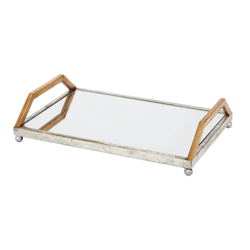 St. Charles Gold & Silver Mirrored Tray
